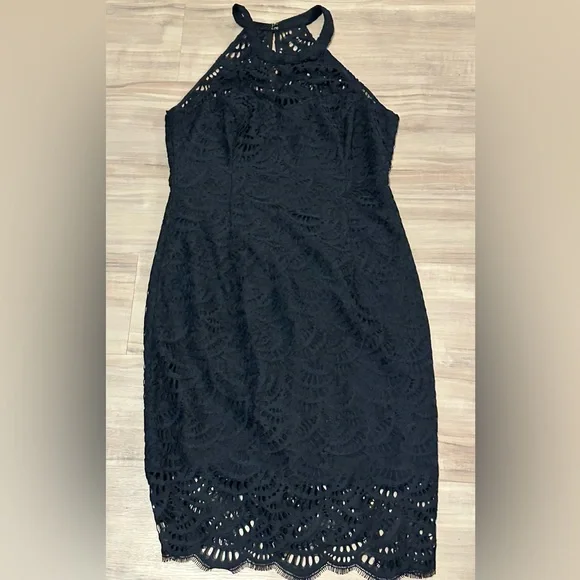 Lilly Pulitzer Black Lace Mini Dress - Picture 3 of 5